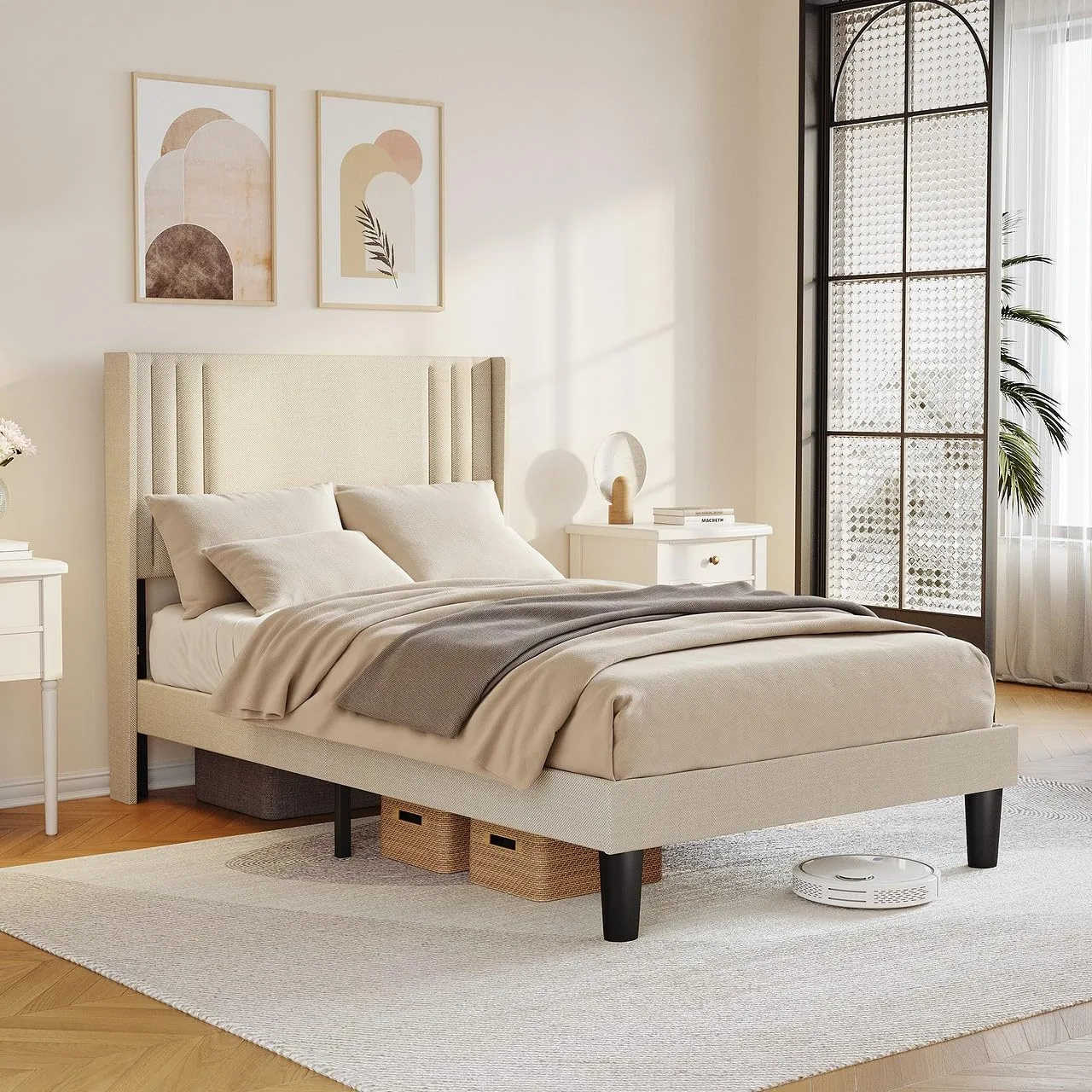 Bealife Estructura de Cama Elevada 120 × 200 cm, imagen 3