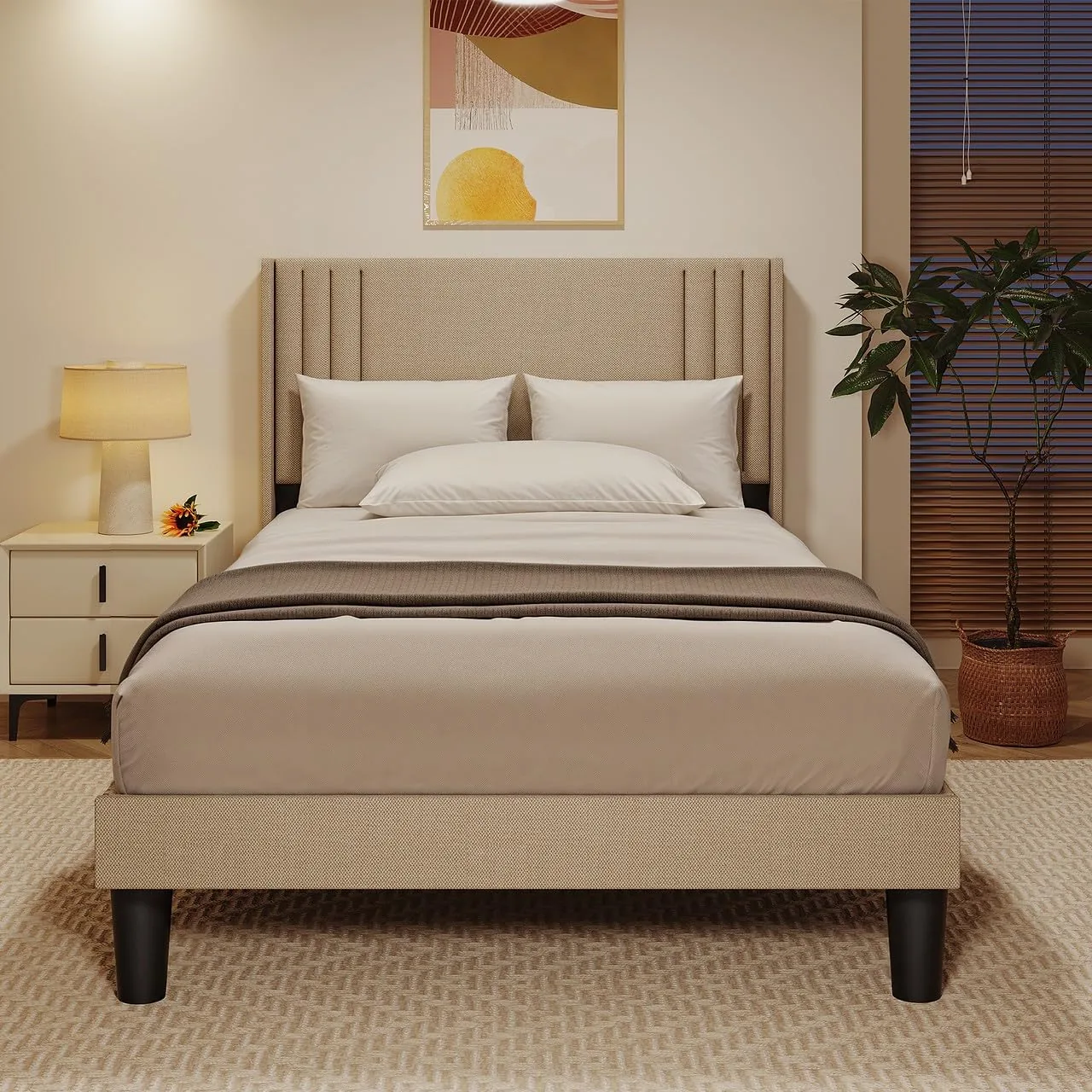 Bealife Estructura de Cama Elevada 120 × 200 cm, imagen 5