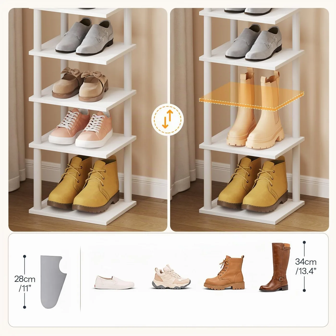 HOOBRO Zapatero Estrecho de 10 Niveles, imagen 6