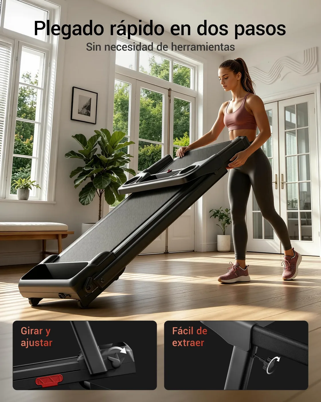 LONTEK Cinta de Correr Plegable con Inclinación, imagen 5