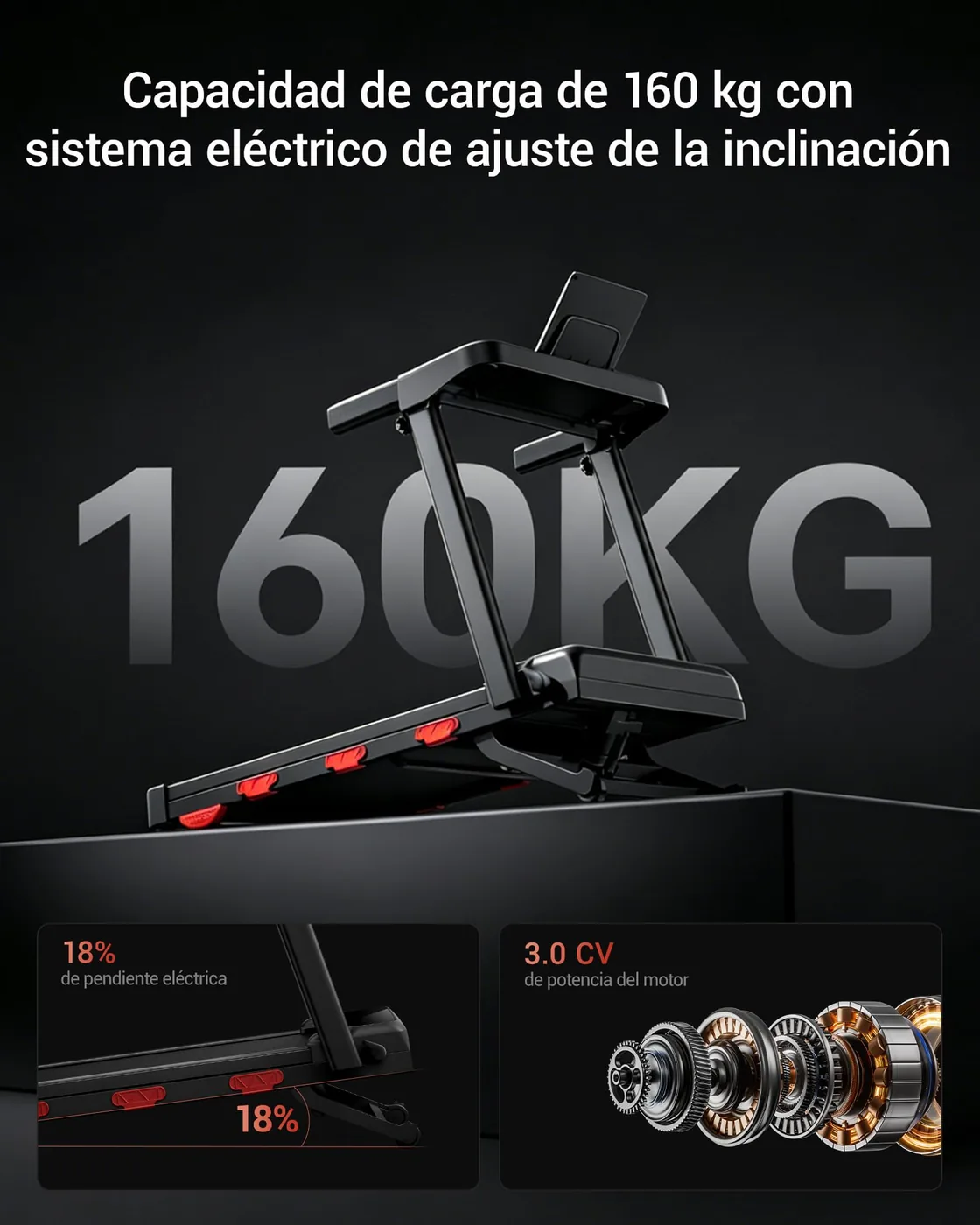 LONTEK Cinta de Correr Plegable con Inclinación, imagen 6