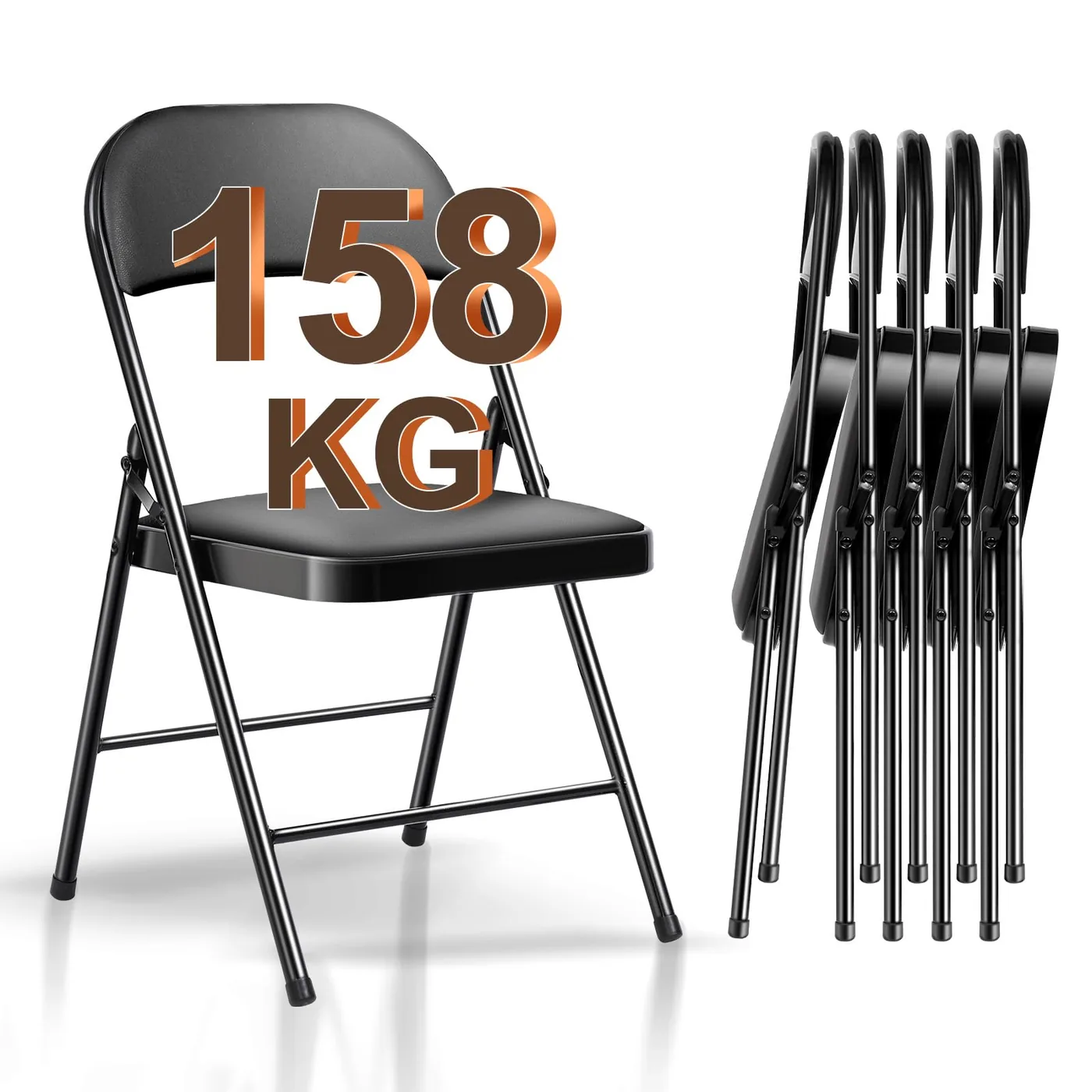 Set de 6 Sillas Plegables de Comedor y Jardín