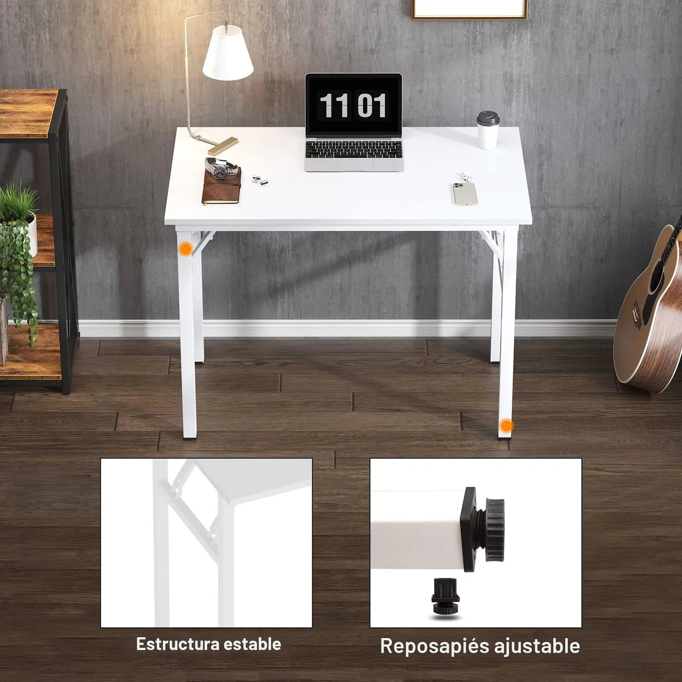 SogesHome AC5DW-8040 Mesa Plegable Compacta 80 × 40 cm, imagen 5